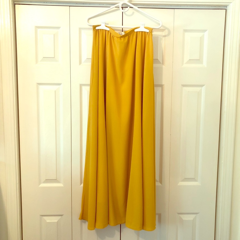 Long Yellow Maxi Skirt